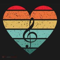 Retro Heart Sunset Note Music School Tote Bag thumb 4