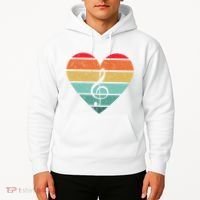 Retro Heart Sunset Note Music School Hoodie thumb 2