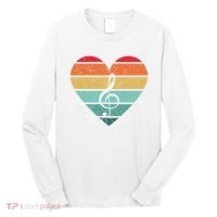 Retro Heart Sunset Note Music School Long Sleeve Shirt thumb 0