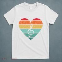 Retro Heart Sunset Note Music School T-Shirt thumb 5