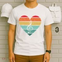 Retro Heart Sunset Note Music School T-Shirt thumb 6