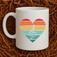 Retro Heart Sunset Note Music School Coffee Mug thumb 2