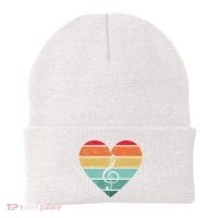 Retro Heart Sunset Note Music School Beanie thumb 0