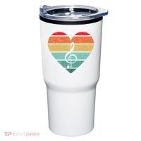 Retro Heart Sunset Note Music School Tumbler thumb 0