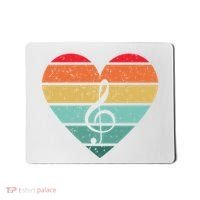 Retro Heart Sunset Note Music School Mousepad thumb 0