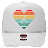 Retro Heart Sunset Note Music School Hat thumb 0