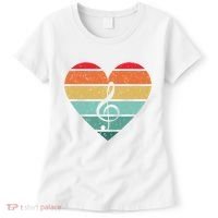 Retro Heart Sunset Note Music School Women's T-Shirt thumb 0