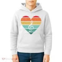 Retro Heart Sunset Note Music School Kids Hoodie thumb 4