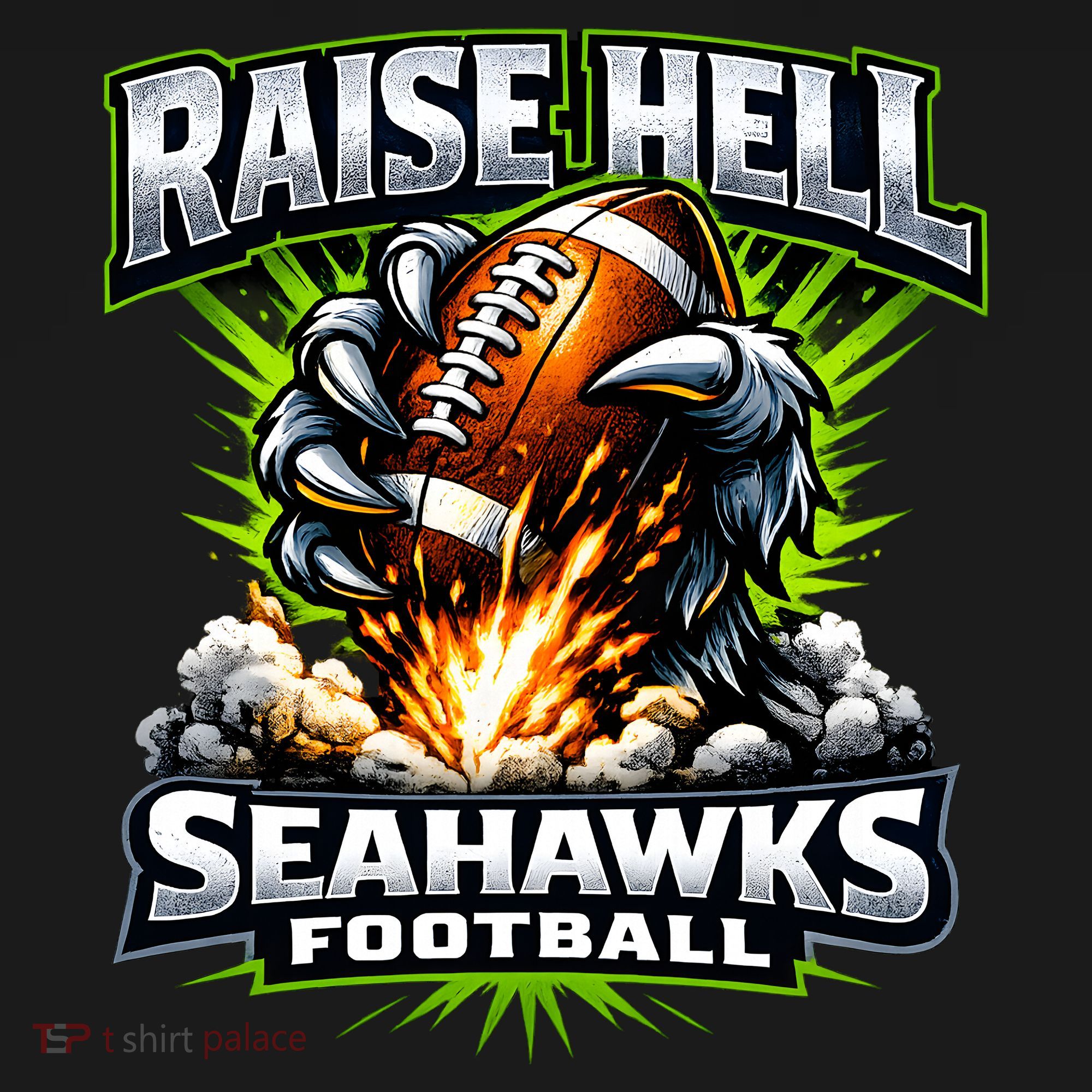 Raise Hell Seahawks Football Backpack