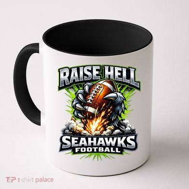Raise Hell Seahawks Football Coffee Mug