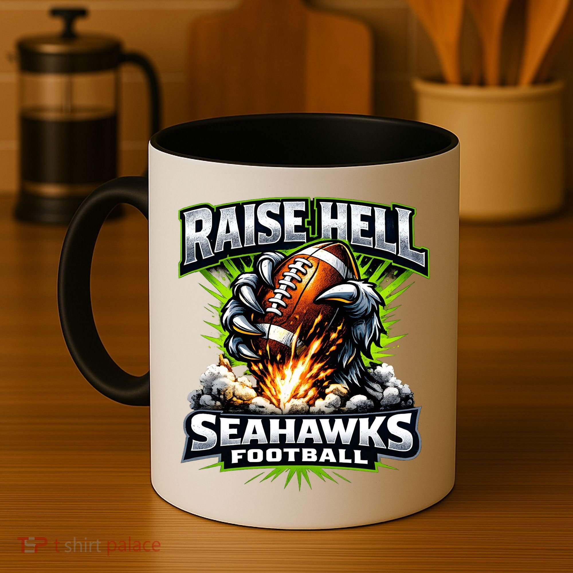Raise Hell Seahawks Football Coffee Mug