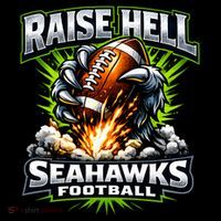 Raise Hell Seahawks Football Ornament thumb 1