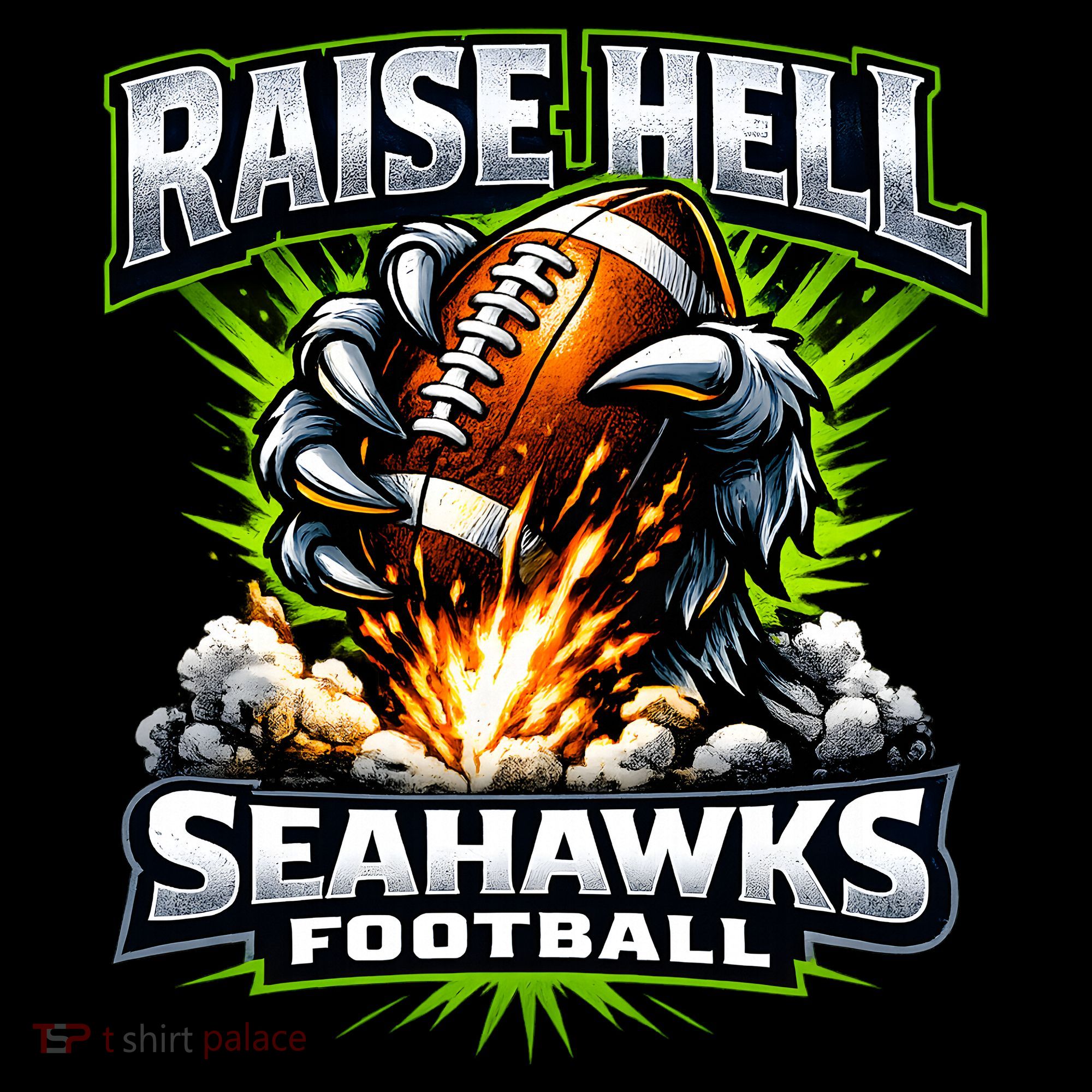 Raise Hell Seahawks Football Ornament