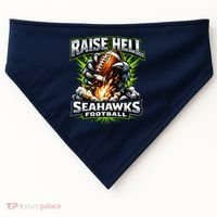 Raise Hell Seahawks Football USA-Made Doggie Bandana thumb 0