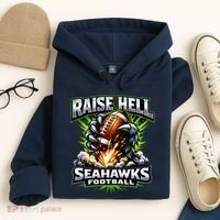 Raise Hell Seahawks Football Hoodie thumb 4