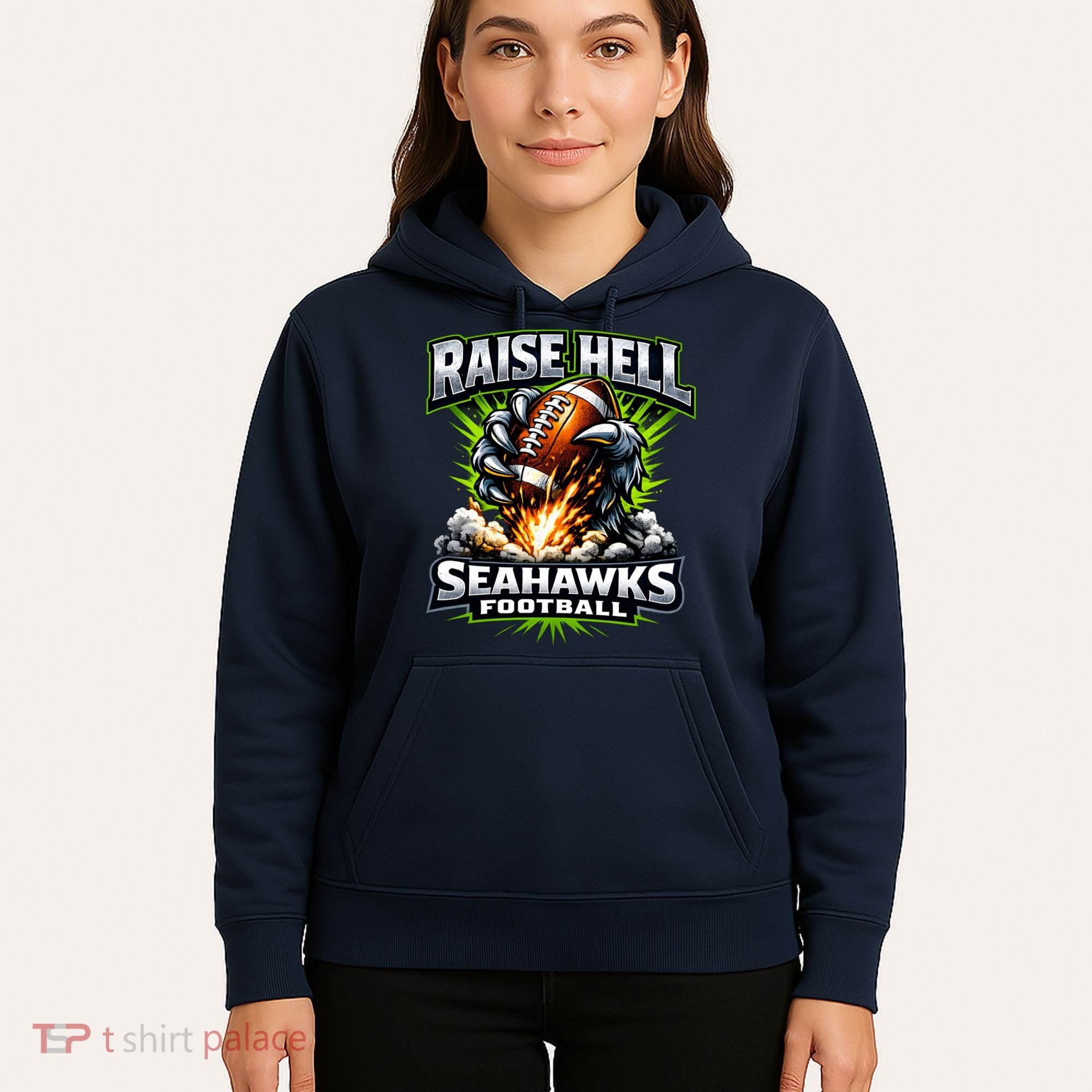 Raise Hell Seahawks Football Hoodie