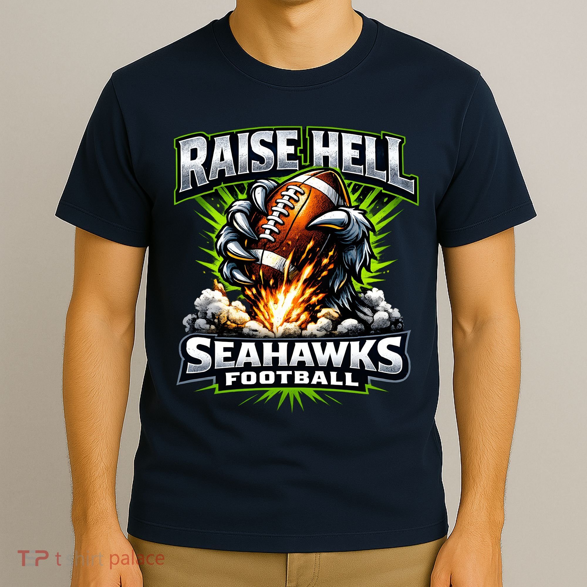 Raise Hell Seahawks Football T-Shirt