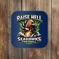 Raise Hell Seahawks Football Coaster thumb 0