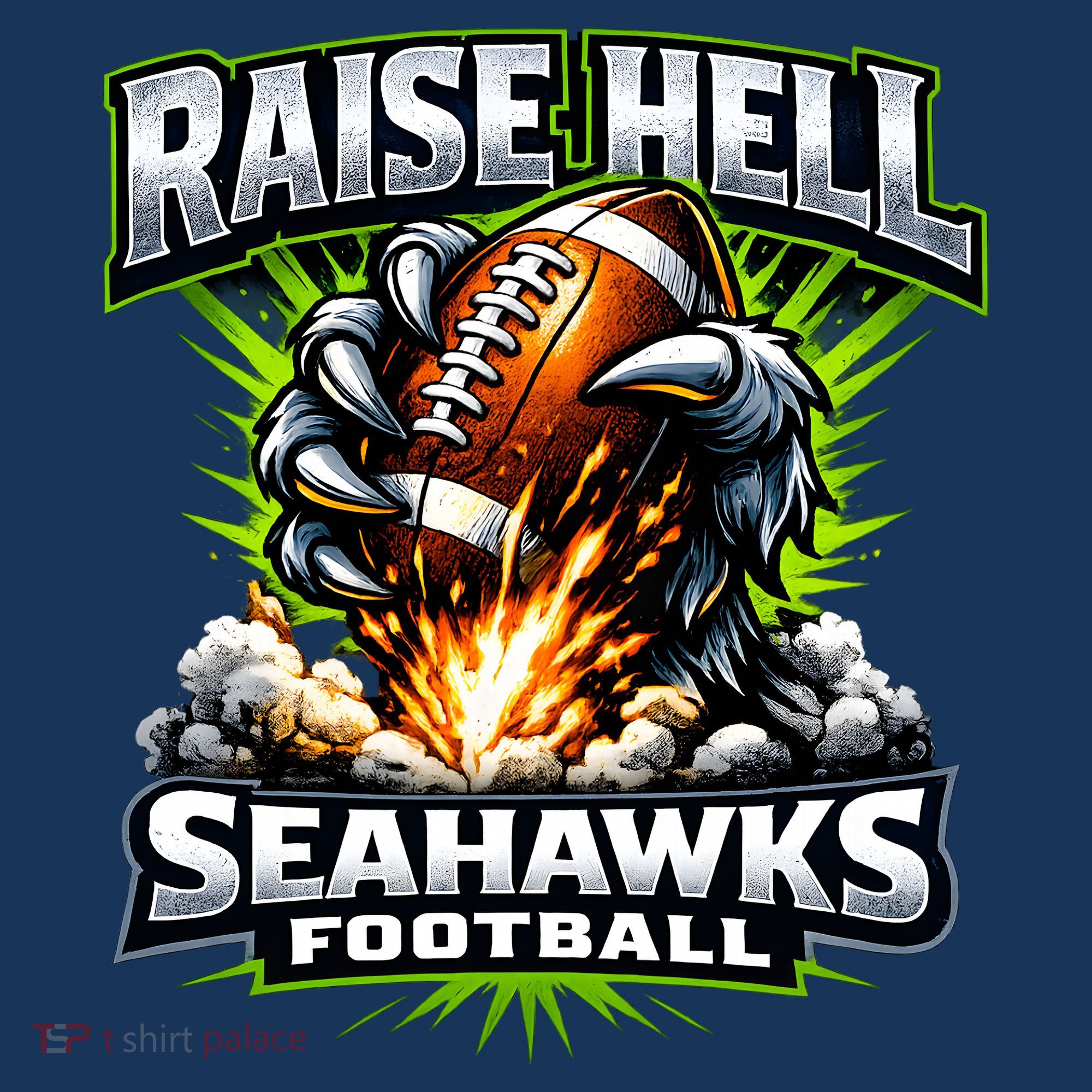 Raise Hell Seahawks Football Women's Hoodie