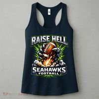Raise Hell Seahawks Football Women's Tank Top thumb 3
