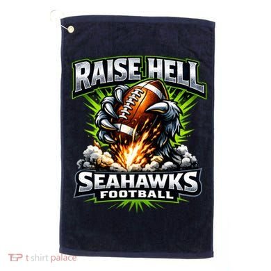 Raise Hell Seahawks Football Golf Towel