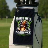Raise Hell Seahawks Football Golf Towel thumb 2