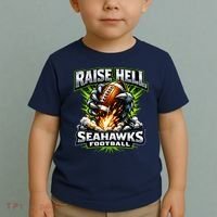 Raise Hell Seahawks Football Toddler T-Shirt thumb 2