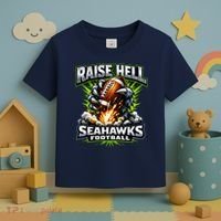 Raise Hell Seahawks Football Toddler T-Shirt thumb 3
