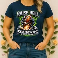 Raise Hell Seahawks Football Women's T-Shirt thumb 2