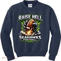 Raise Hell Seahawks Football Kids Sweatshirt thumb 0