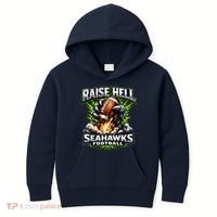 Raise Hell Seahawks Football Kids Hoodie thumb 0