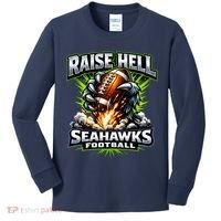 Raise Hell Seahawks Football Kids Long Sleeve Shirt thumb 0
