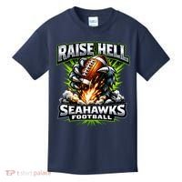 Raise Hell Seahawks Football Kids T-Shirt thumb 0