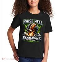 Raise Hell Seahawks Football Kids T-Shirt thumb 2