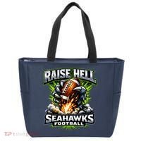Raise Hell Seahawks Football Tote Bag thumb 0