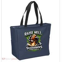 Raise Hell Seahawks Football Tote Bag thumb 2
