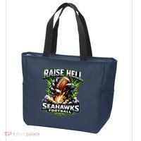 Raise Hell Seahawks Football Tote Bag thumb 3