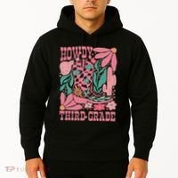 Retro Howdy Third Grade Back To School Teacher Cowgirl Boot Hoodie thumb 2