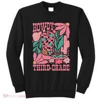 Retro Howdy Third Grade Back To School Teacher Cowgirl Boot Sweatshirt thumb 0