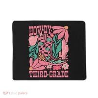 Retro Howdy Third Grade Back To School Teacher Cowgirl Boot Mousepad thumb 0