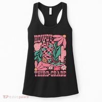 Retro Howdy Third Grade Back To School Teacher Cowgirl Boot Women's Tank Top thumb 0