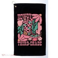 Retro Howdy Third Grade Back To School Teacher Cowgirl Boot Golf Towel thumb 0