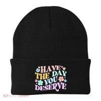 Retro Have The Day You Deserve Beanie thumb 0