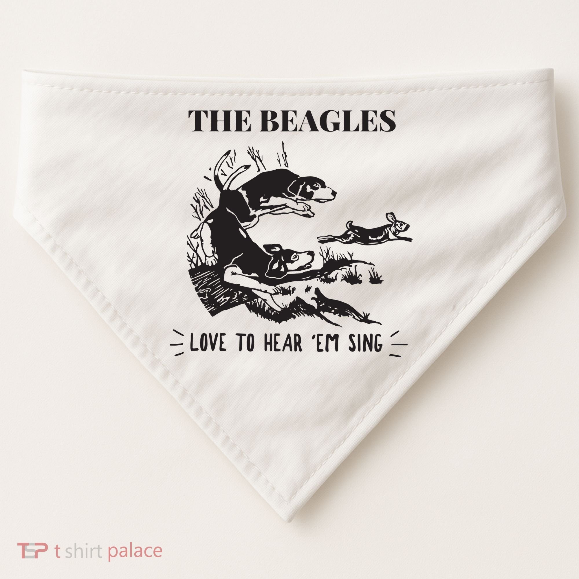 Rabbit Hunting The Beagles Love To Hear Em Sing USA-Made Doggie Bandana