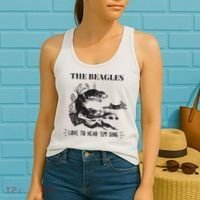 Rabbit Hunting The Beagles Love To Hear Em Sing Women's Tank Top thumb 2