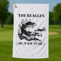Rabbit Hunting The Beagles Love To Hear Em Sing Golf Towel thumb 1