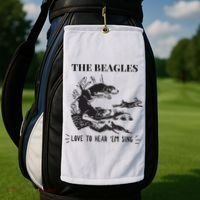 Rabbit Hunting The Beagles Love To Hear Em Sing Golf Towel thumb 2