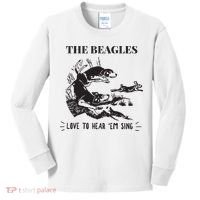 Rabbit Hunting The Beagles Love To Hear Em Sing Kids Long Sleeve Shirt thumb 0