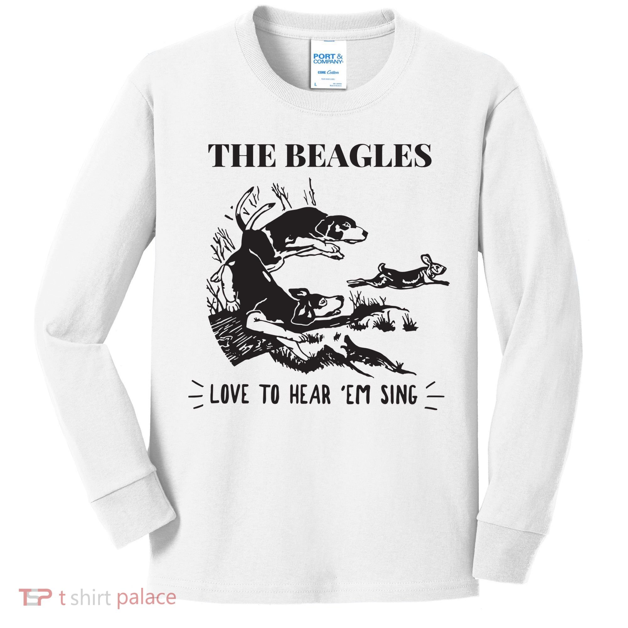 Rabbit Hunting The Beagles Love To Hear Em Sing Kids Long Sleeve Shirt