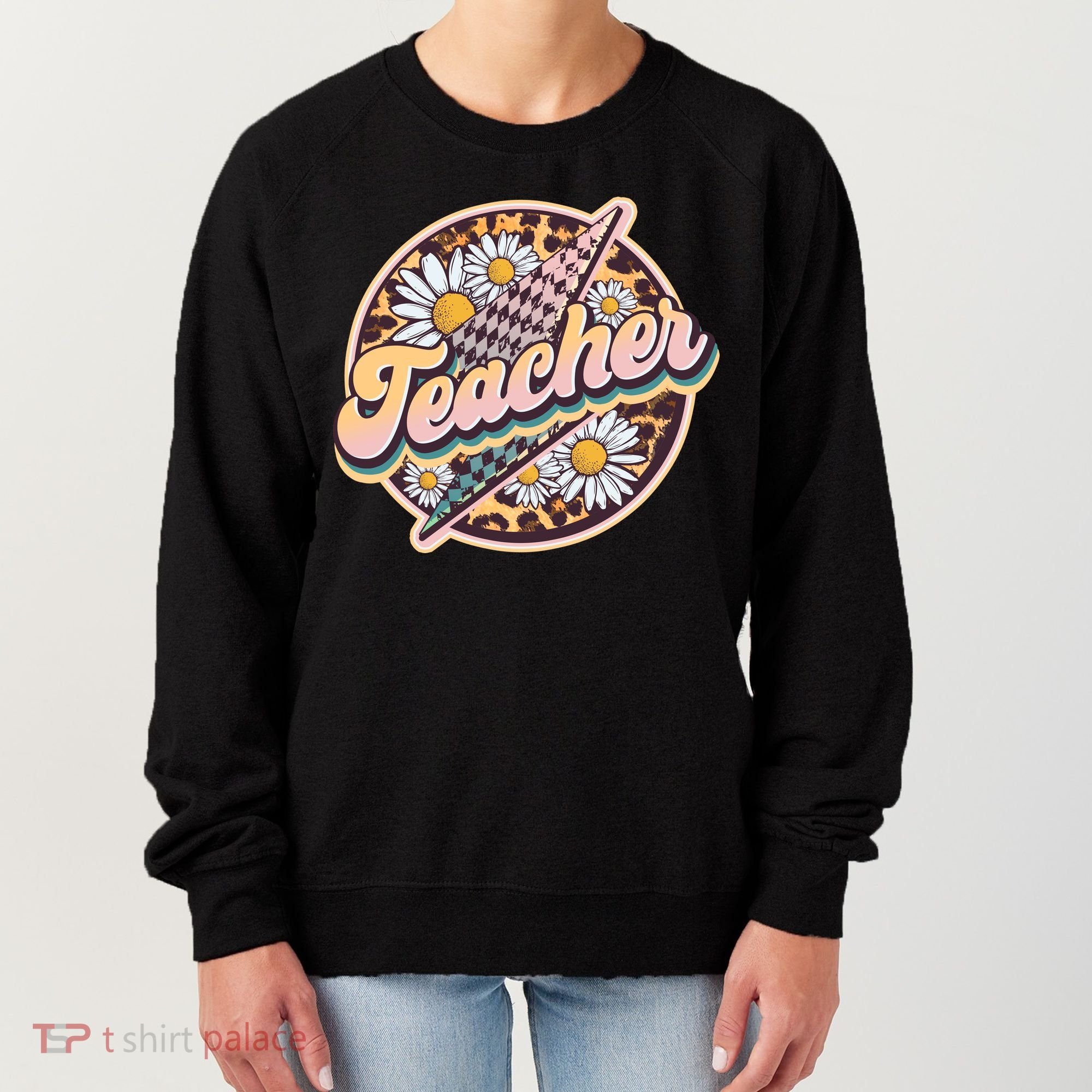 Retro Hippie Teacher Women's Sweatshirt